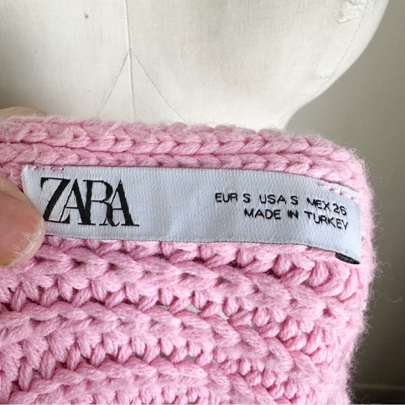 ⭐️3/$30⭐️ (bundle deal) ZARA pink wrap sweater - Picture 3 of 8